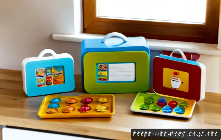 주방완구 쇼핑몰 성공 사례 - Photorealistic successful Spanish online toy kitchen business owner packing colorful wooden play kit...